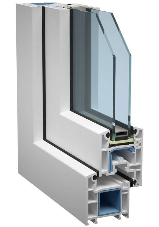 Профиль VEKA Softline 70 и стеклопакет с триплексом