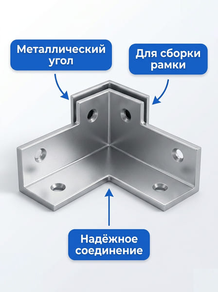 Угол соединительный металлический на м/с