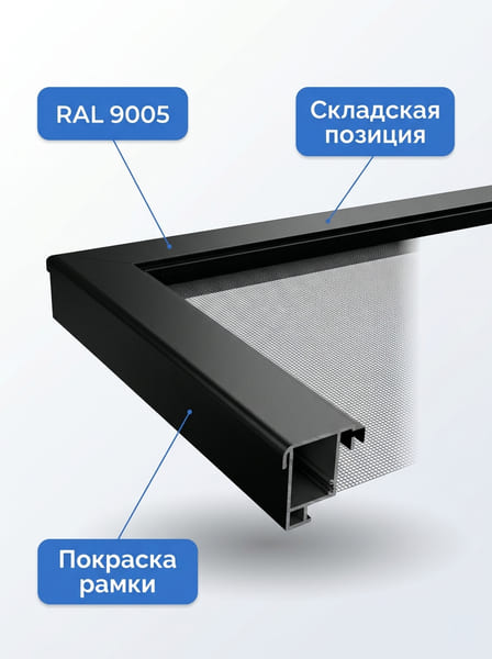 Покраска москитной сетки RAL 9005