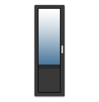 Пластиковая дверь  со стеклом