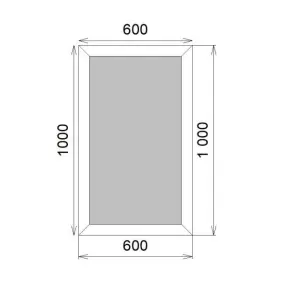 Окно ПВХ WHS 60 Лам. наруж.